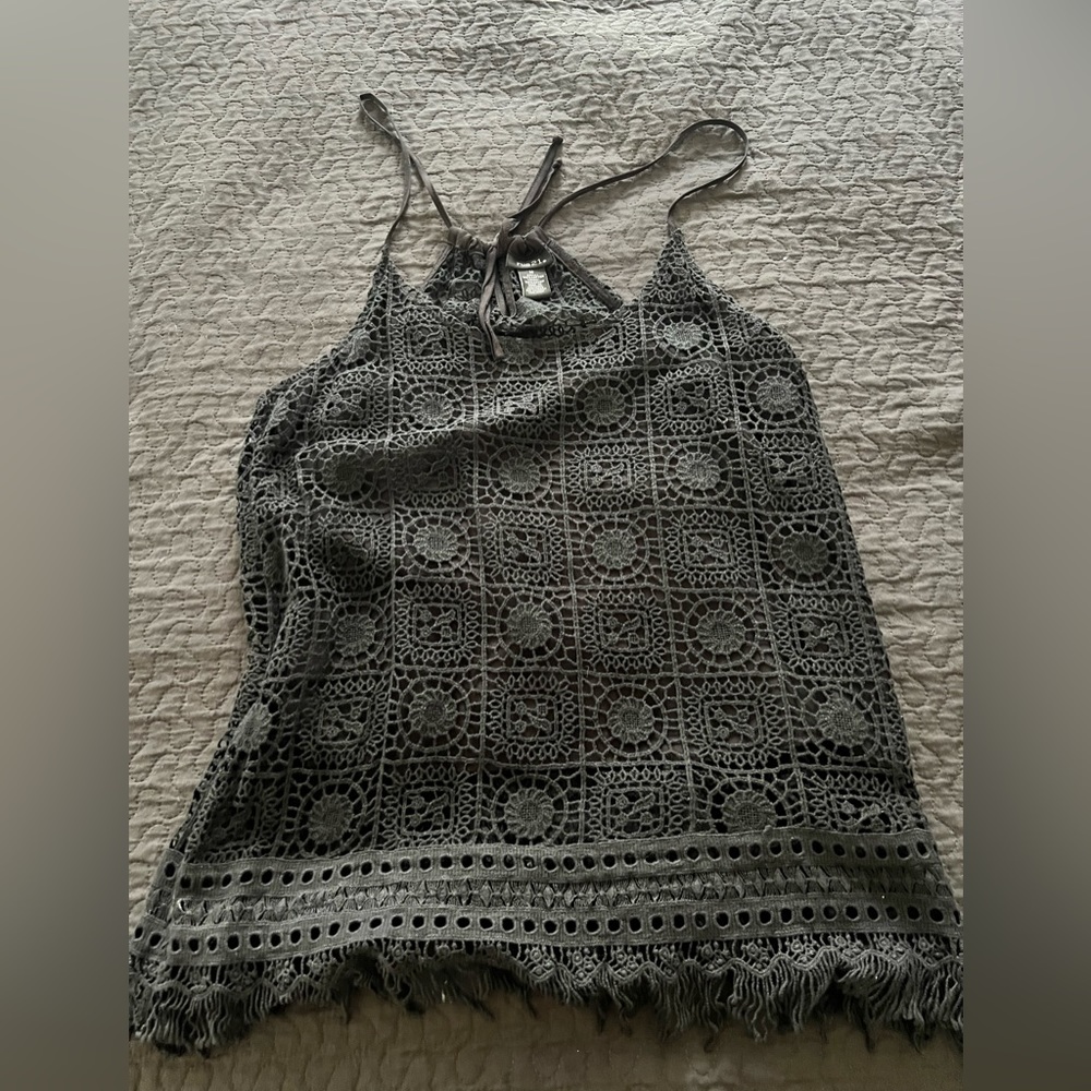 Dress tank top with silk lining